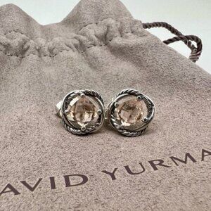 David Yurman Infinity Earrings Morganite